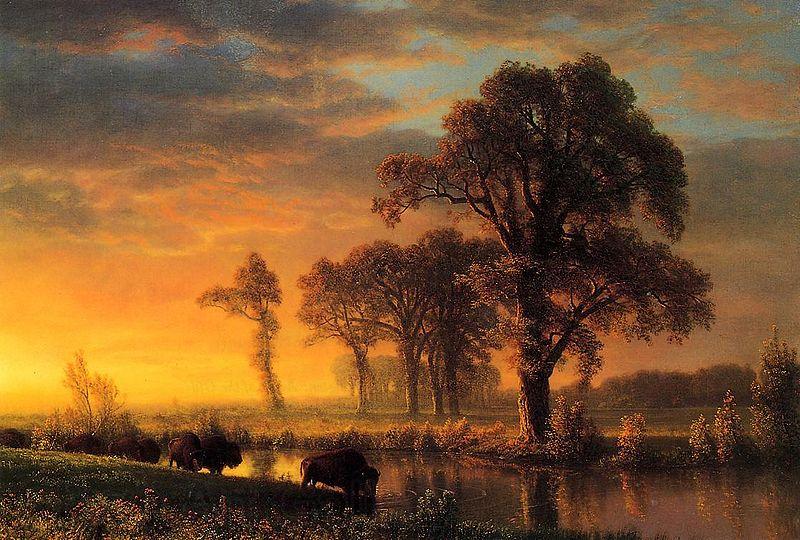 Albert Bierstadt Western Kansas Norge oil painting art